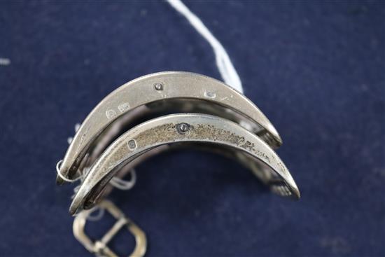 Eight assorted pairs of Georgian and later buckles including silver and Chinese white metal.